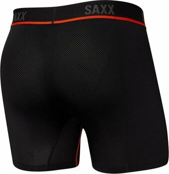 Fitnessondergoed SAXX Kinetic Boxer Brief Black/Vermillion XL Fitnessondergoed - 2