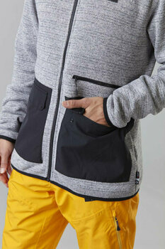 T-shirt/casaco com capuz para esqui Picture Ambroze Fleece Grey Melange XL Hoodie - 6