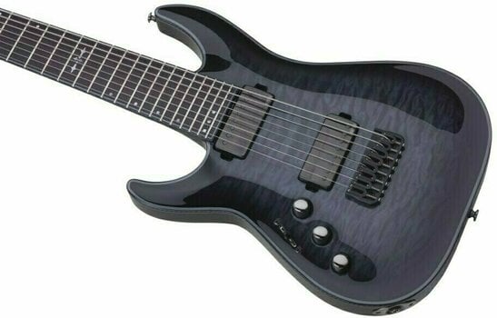 8 húros elektromos gitár Schecter Hellraiser Hybrid C-8 LH Trans Black Burst - 2