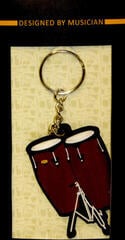 Music pendant Musician Designer Conga Red Key Chain - 1