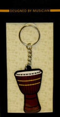 Music pendant Musician Designer African Drum Brown Key Chain - 1