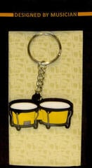 Music pendant Musician Designer Bongo Yellow Key Chain - 1