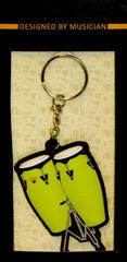 Music pendant Musician Designer Conga Green Key Chain - 1