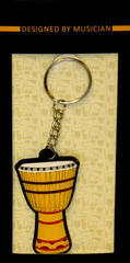 Music pendant Musician Designer African Drum Yellow Key Chain - 1