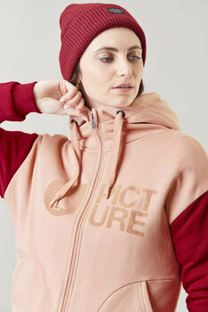 T-shirt/casaco com capuz para esqui Picture Basement Plush Z Hoodie Women Rose Creme XS Hoodie - 6