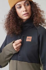 Hiihto t-paita / huppari Picture Rommana FZ Fleece Women Dark Army Green - 4
