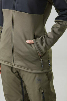 T-shirt/casaco com capuz para esqui Picture Rommana FZ Fleece Women Dark Army Green S Ponte - 6