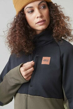 T-shirt/casaco com capuz para esqui Picture Rommana FZ Fleece Women Dark Army Green L Ponte - 5