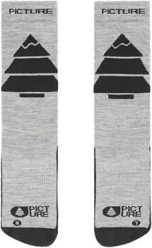 Lyžiarske ponožky Picture Wooling Ski Socks Grey Melange 40-43 Lyžiarske ponožky - 3