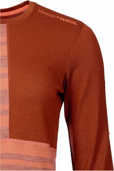 Roupa interior térmica Ortovox 185 Rock'N'Wool Long Sleeve W Coral S Roupa interior térmica - 2