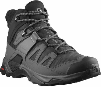 Mens Outdoor Shoes Salomon X Ultra 4 Mid Wide GTX Black/Magnet/Pearl Blue 41 1/3 Mens Outdoor Shoes - 2