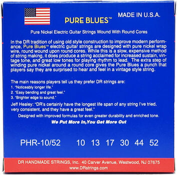 Cordas para guitarra elétrica Mi DR Strings PHR-10/52 - 3