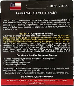 Struny pro banjo DR Strings BA-10 - 3