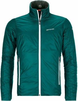 Skidjacka Ortovox Swisswool Piz Boval Jacket M Pacific Green L Skidjacka - 3