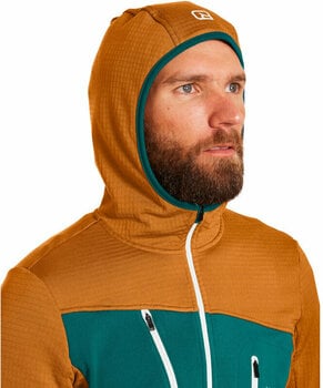 Pulover na prostem Ortovox Fleece Grid Hoody M Pacific Green L Pulover na prostem - 3