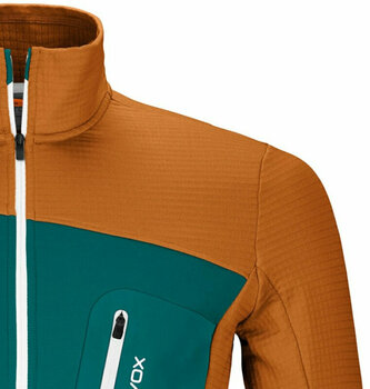 Hættetrøje til udendørs brug Ortovox Fleece Grid Jacket M Sly Fox S Hættetrøje til udendørs brug - 2