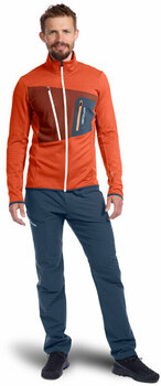 Hættetrøje til udendørs brug Ortovox Fleece Grid Jacket M Sly Fox S Hættetrøje til udendørs brug - 4