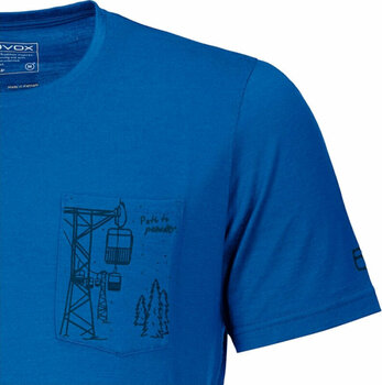 Lenjerie termică Ortovox 185 Merino Way To Powder T-Shirt M Just Blue L Lenjerie termică - 2