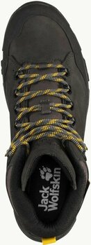 Mens Outdoor Shoes Jack Wolfskin Rebellion Texapore Mid M Phantom/Burly Yellow 40 Mens Outdoor Shoes - 5