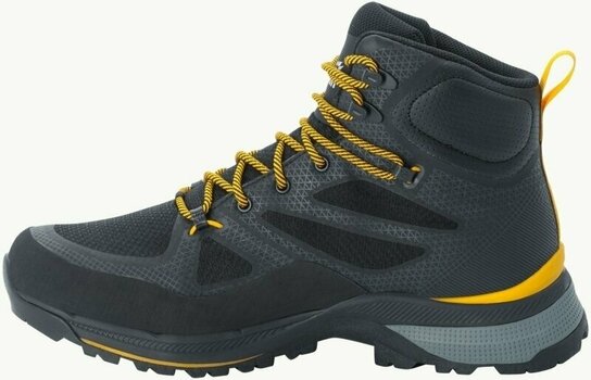 Mens Outdoor Shoes Jack Wolfskin Force Striker Texapore Mid M Black/Burly Yellow 40,5 Mens Outdoor Shoes - 4