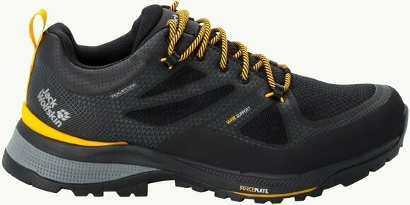 Mens Outdoor Shoes Jack Wolfskin Force Striker Texapore Low M Black/Burly Yellow 40,5 Mens Outdoor Shoes - 2