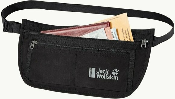 Peněženka, crossbody taška Jack Wolfskin Document Belt Rfid Black Ledvinka - 2