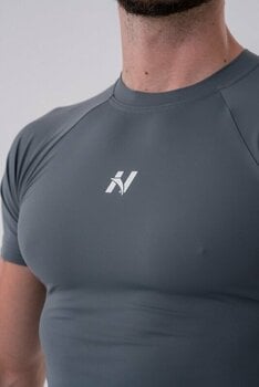 Majica za fitnes Nebbia Functional Slim-fit T-shirt Grey L Majica za fitnes - 3