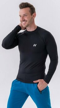 Träning T-shirt Nebbia Functional T-shirt with Long Sleeves Active Black L Träning T-shirt - 3
