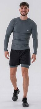 Fitness shirt Nebbia Functional T-shirt with Long Sleeves Active Grey M Fitness shirt - 6