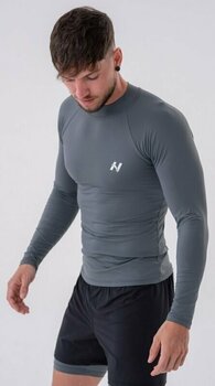 Fitness shirt Nebbia Functional T-shirt with Long Sleeves Active Grey L Fitness shirt - 2