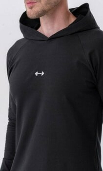 Fitness T-Shirt Nebbia Long-Sleeve T-shirt with a Hoodie Black L Fitness T-Shirt - 4