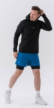 Fitness shirt Nebbia Long-Sleeve T-shirt with a Hoodie Black L Fitness shirt - 10