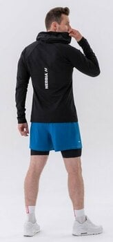 Fitness T-Shirt Nebbia Long-Sleeve T-shirt with a Hoodie Black L Fitness T-Shirt - 11