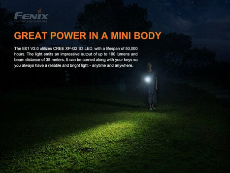Ručna baterijska svjetiljka Fenix E01 V2.0 Black Ručna baterijska svjetiljka - 3