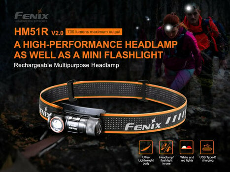 Stirnlampe batteriebetrieben Fenix HM51R Ruby V2.0 700 lm Kopflampe Stirnlampe batteriebetrieben - 2