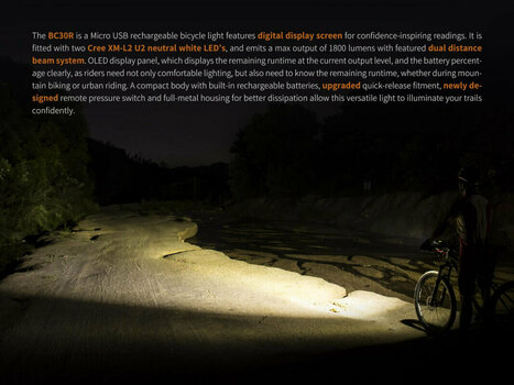 Oświetlenie rowerowe przednie Fenix BC30R 1800 lm Oświetlenie rowerowe przednie - 4