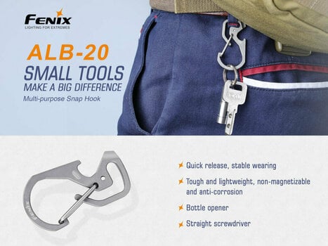 Mулти инструменти Fenix ALB-20 Titanium Snap Hook - 2
