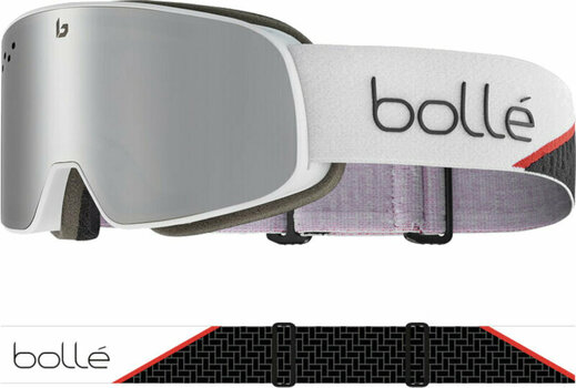 Óculos de esqui Bollé Nevada White Matte/Black Chrome Óculos de esqui - 2