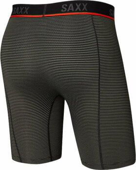 Fitness Underwear SAXX Kinetic Long Leg Boxer Brief Grey Mini Stripe XL Fitness Underwear - 2