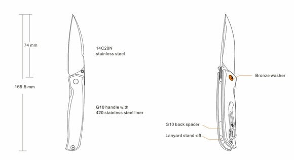 Kapesní nůž Ruike P661-B Kapesní nůž - 3
