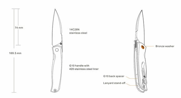 Kapesní nůž Ruike P662-B Kapesní nůž - 3