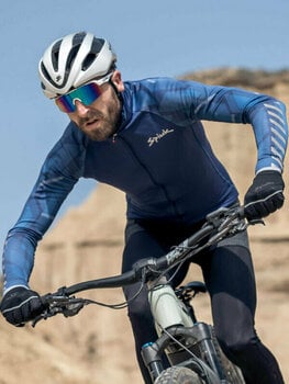 Cycling jersey Spiuk Top Ten Winter Jersey Long Sleeve Blue M - 3