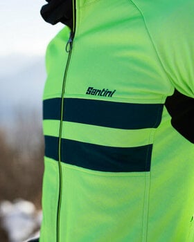 Giacca da ciclismo, gilet Santini Colore Halo Jacket Nero XL Giacca - 5