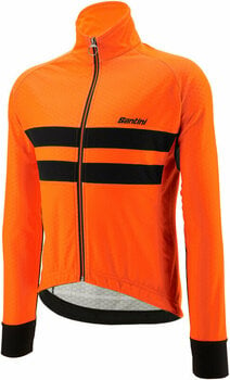 Giacca da ciclismo, gilet Santini Colore Halo Jacket Arancio Fluo L Giacca - 2