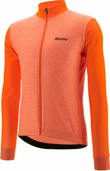 Jersey/T-Shirt Santini Colore Puro Long Sleeve Thermal Jersey Jacke Arancio Fluo M - 2