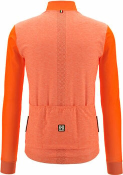 Cyklo-Dres Santini Colore Puro Long Sleeve Thermal Jersey Bunda Arancio Fluo M - 3