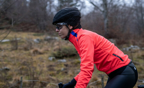 Cycling Jacket, Vest Santini Vega Multi Woman Jacket with Hood Granatina S Jacket - 4