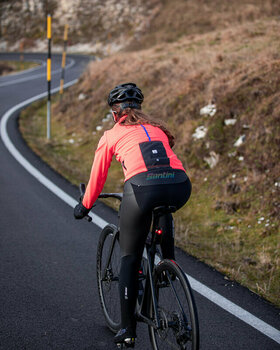 Cycling Jacket, Vest Santini Vega Multi Woman Jacket with Hood Granatina S Jacket - 5