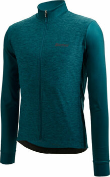 Cycling jersey Santini Colore Puro Long Sleeve Thermal Jersey Teal M - 2