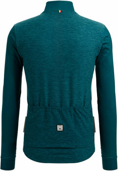 Camisola de ciclismo Santini Colore Puro Long Sleeve Thermal Jersey Teal M - 3